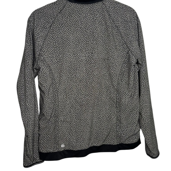 Lululemon Women’s Full Zip Hit It Jacket Frozen Fizz White Black Size 8 - Picture 7 of 13